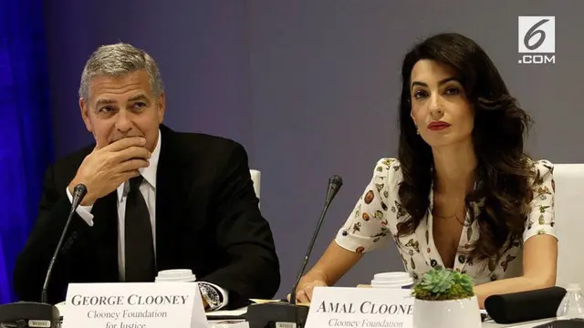 Clooney dan istri mendonasikan 2 juta dolar Amerika untuk program pendidikan anak korban perang Suriah.