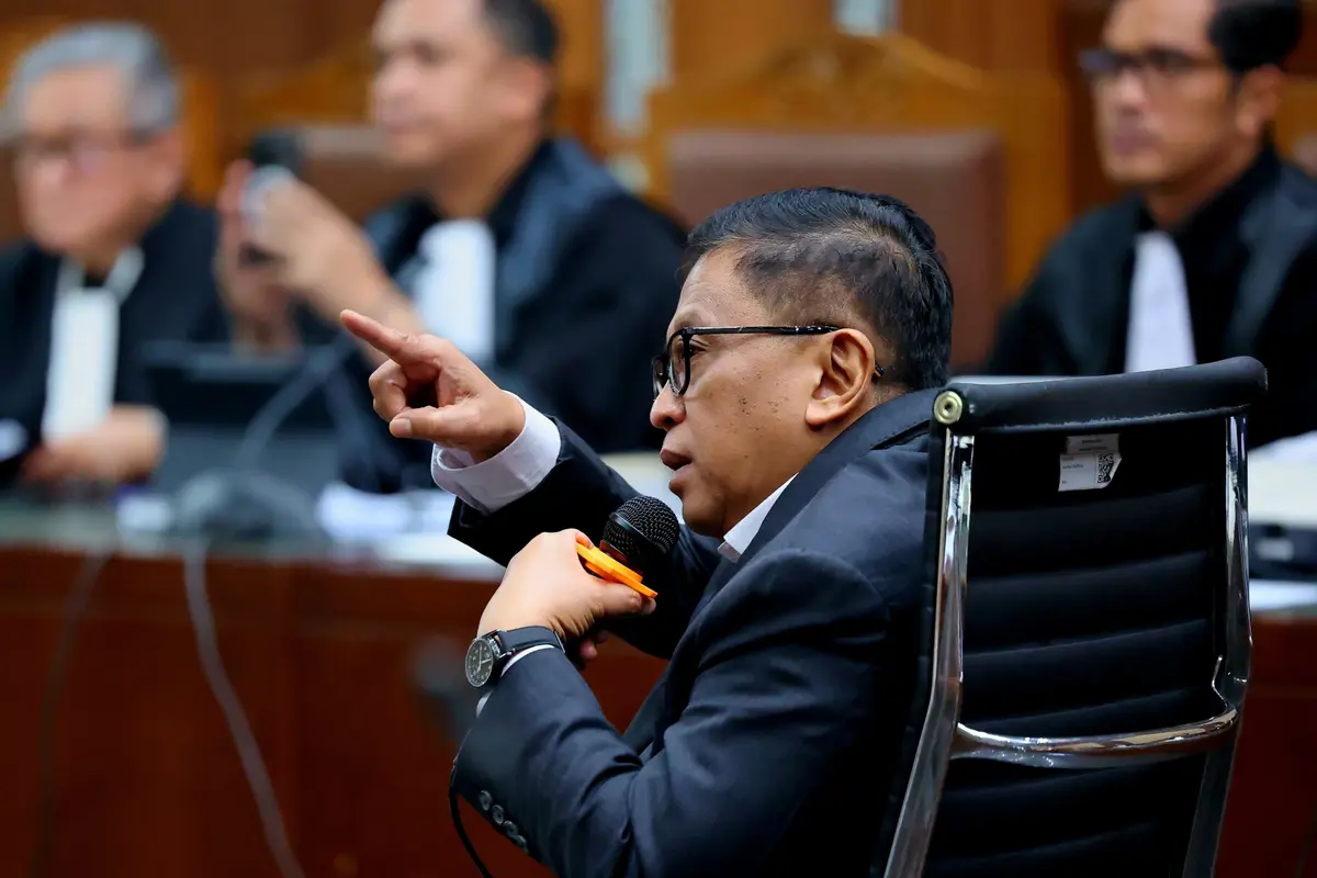 Sekretaris Jenderal DPP PDIP Hasto Kristiyanto dalam sidang lanjutan kasus dugaan suap pergantian antarwaktu (PAW) anggota DPR RI Harun Masiku dan perkara perintangan penyidikan di Pengadilan Tipikor Jakarta Pusat.