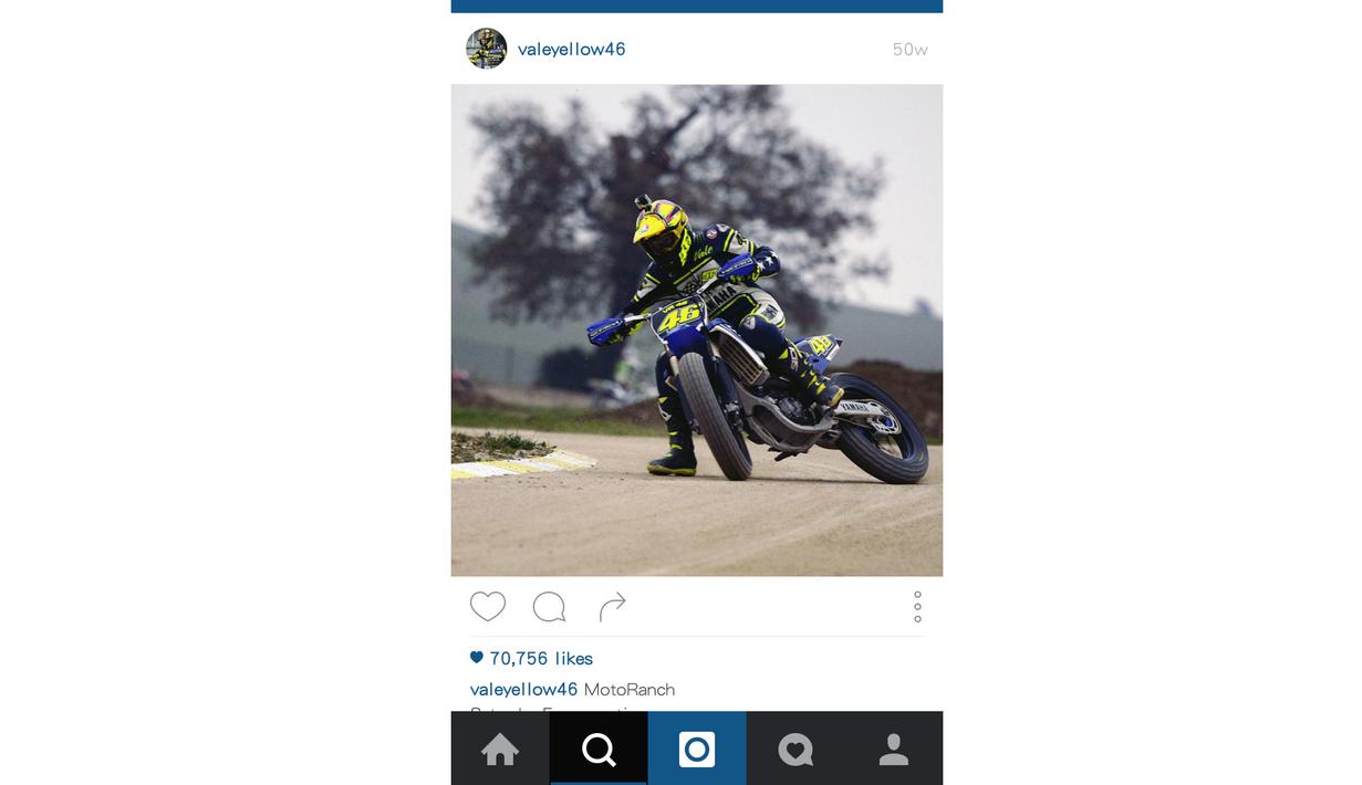 Inilah aksi Valentino Rossi dengan motor trail di MotoRanch lewat akun Instagram