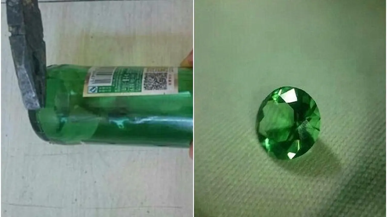 Tak Punya Dana, Pria Kreatif Ciptakan Cincin Indah dari Beling