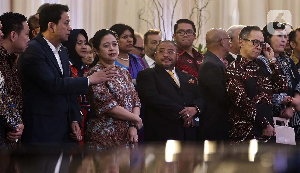 Ketua DPR Puan Maharani menghadiri pembukaan Grup Kerjasama Bilateral di Jakarta, Rabu (26/2/2020). Dalam meningkatkan hubungan persahabatan dan kerja sama DPR RI dengan Parlemen Negara Sahabat baik secara bilateral maupun multilateral, DPR meresmikan GKSB DPR RI. (Liputan6.com/Johan Tallo)