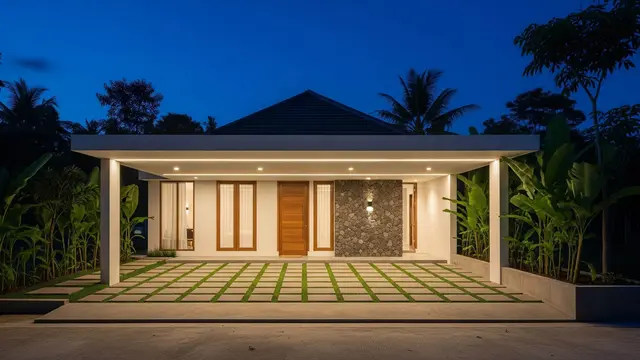 Model Rumah Minimalis Atap Limasan di Desa