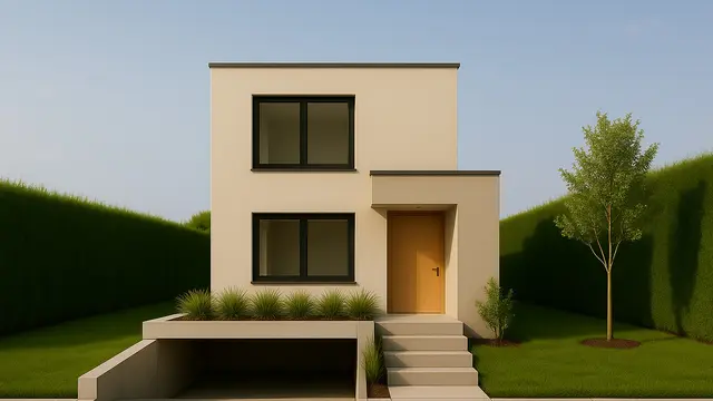 Model Rumah dengan Garasi Tersembunyi/via AI