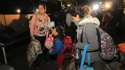 Penerbangan yang dikirim oleh pemerintah Venezuela ini akan mendarat di kota Arica, untuk menjemput para migran yang menunggu di sisi Chili di perlintasan perbatasan Chacalluta dan satu kelompok lainnya di kota Tacna, Peru. (Photo by AGUSTIN MERCADO / AFP)