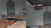 Plafon musala yang berlokasi&nbsp;di Kecamatan Limboto, Kabupaten Gorontalo, roboh usai diguncang gempa Magnitudo 6,3. (Liputan6.com/ BMKG)