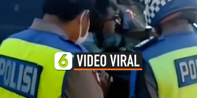 VIDEO: Video Viral Anggota Polisi Kabur Saat Pemeriksaan PSBB