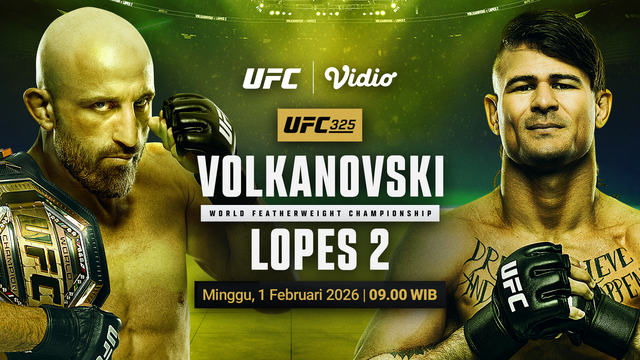 Nonton UFC 325: Volkanovski vs Lopes 2 eksklusif di Vidio. (dok. Vidio.com)