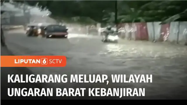 Hujan deras yang mengguyur hampir seluruh wilayah di Kabupaten Semarang, Jawa Tengah, sejak Rabu (04/01) siang hingga petang, mengakibatkan sejumlah sungai yang melintasi wilayah ini, meluap. Luapan air sungai mengakibatkan banjir di lima titik.