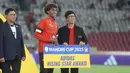 Pemain asal Filipina, Otu Banatao, mendapat penghargaan sebagai pemain muda terbaik. Banatao yang baru berusia 18 tahun menjadi ujung tombak berbahaya dari tim muda Azkals dengan mencetak tiga gol yang turut mengantar Filipina menempati peringkat keempat pada Piala AFF U-23 2025. (Bola.com/M Iqbal Ichsan)