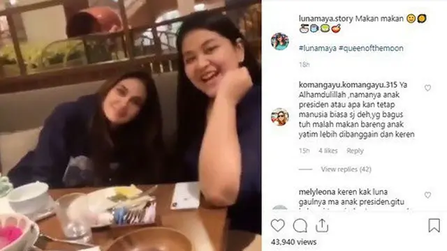 Luna Maya dan Kahiyang Ayu
