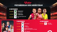 Pertandingan seru akhir pekan di Vidio. (dok. vidio.com)
