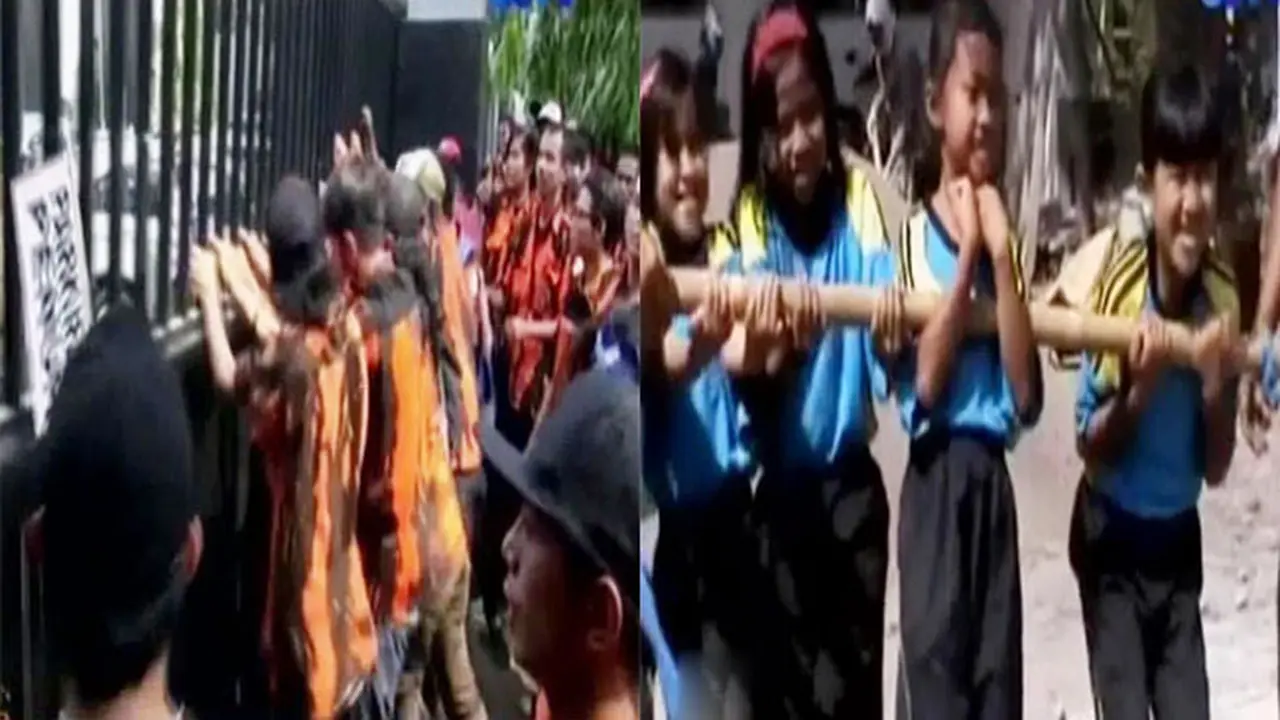 Anggota Ormas Protes Kejaksaan Tangerang hingga Lomba Tarik Bambu