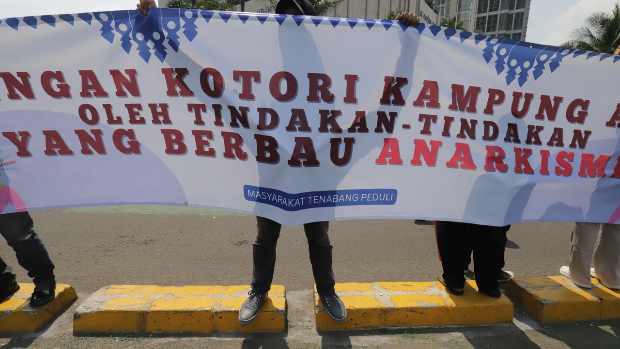 FOTO: Warga Tanah Abang Gelar Deklarasi Damai, Tegaskan Tolak Anarkisme di Jakarta