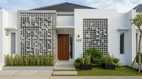 7 Kombinasi Roster dan Dinding Putih untuk Tampak Depan Rumah Minimalis yang Clean &amp; Premium, Bisa Jadi Referensi