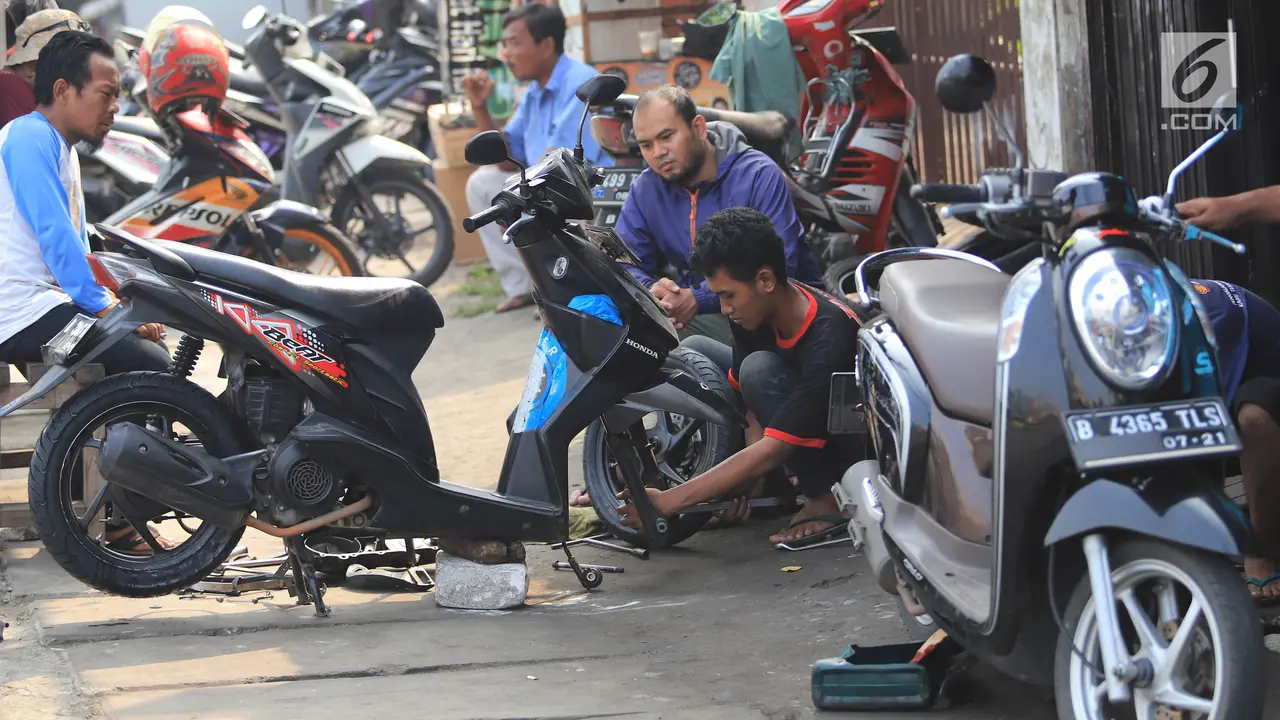Jelang Lebaran, Jasa Servis Motor Mulai Ramai
