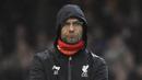 Ekspresi kekecewaan dari pelatih Liverpool, Jurgen Klopp, usai timnya menelakn kekalahan dari West Ham pada laga Liga Premier Inggris. The Reds takluk 2-0 dari West Ham. (Reuters/Toby Melville)