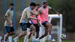 Albiceleste dijadwalkan bertandang ke markas Paraguay, Stadion Defensores del Chaco, Asuncion, Kamis (14/11/2024) waktu setempat. (LUIS ROBAYO/AFP)