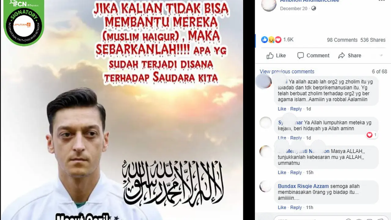 Fakta di balik foto-foto yang fiklaim sebagai penyiksaan muslim Uighur (Facebook)