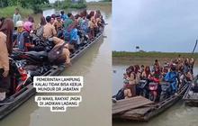 Bupati Lampung Timur Akui Belum Mampu Bangun Jembatan Usai Viral Pelajar Naik Getek