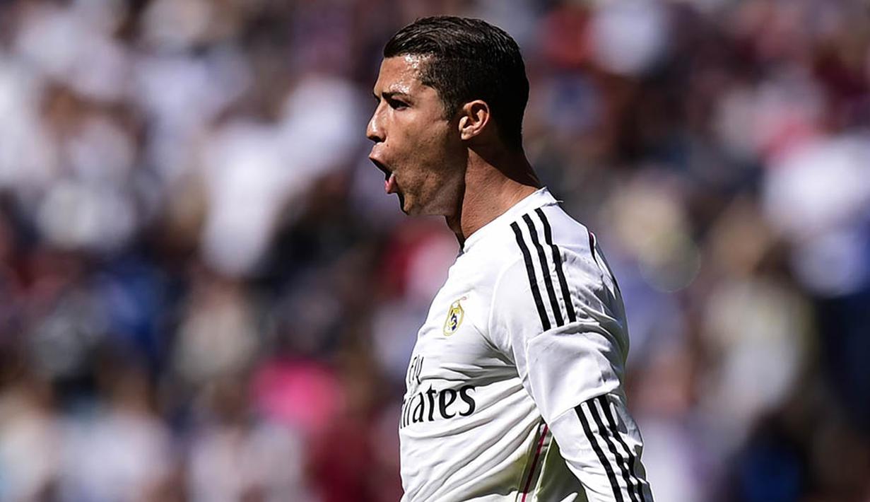 Dengan 252 gol itu, Cristiano Ronaldo berhasil melampaui perolehan dari  legenda Atheltic Bilbao, Telmo Zarra, yang sudah mencetak 251 gol dari 278 pertandingan. (AFP/Javier Soriano)