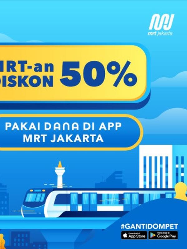 Bayar MRT Jakarta pakai DANA.