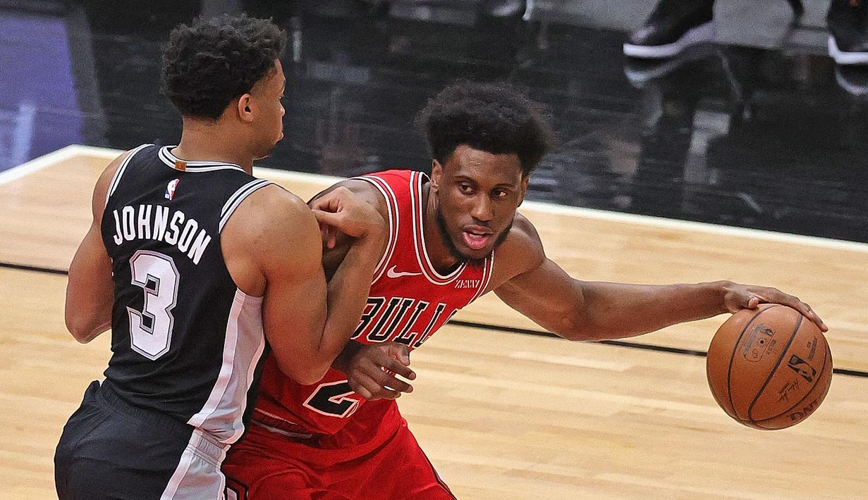 Gelar pemain dengan skor agregat tertinggi atau NBA Hustle Award musim ini jatuh kepada pemain Chicago Bulls, Thaddeus Young. (Foto: Getty Images via AFP/Jonathan Daniel)
