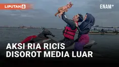 Aksi Ria Ricis Gendong Bayi Sambil Naik Jetski Disorot Media Luar