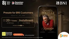 BNI Buka Exclusive Presale Andrea Bocelli, Nasabah Bisa Dapat Diskon Tiket hingga 20 Persen