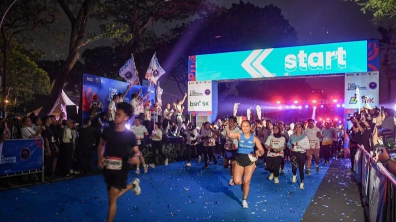 Momen Menkes Budi dan Direksi BTN Jadi Guide Runner Pelari Disabilitas di BTN Jakim 2026