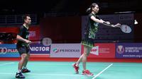 Ganda campuran Indonesia Hafiz Faizal / Gloria Emanuelle Widjaja saat tampil pada babak pertama Malaysia Masters 2020 di Axiata Arena, Kuala Lumpur, Malaysia, Rabu (8/1/2020). (foto: PBSI)