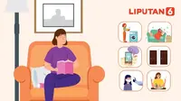 Banner Infografis 6 Tips Isolasi Mandiri di Rumah. (Liputan6.com/Abdillah)