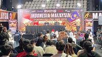 Konferensi pers Byon Combat Showbiz Vol. 6 di Tennis Indoor Senayan, Jakarta, Jumat (21/11/2025). (Bola.com/Roger Ali)
