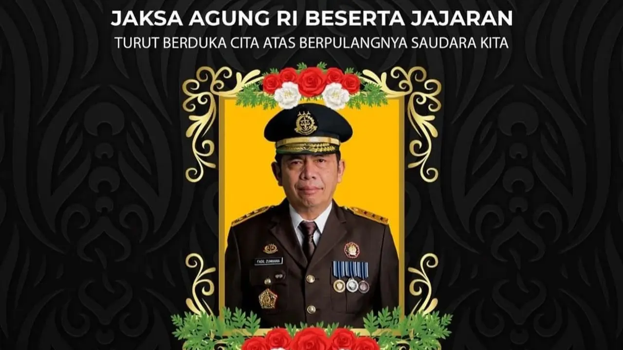 Jaksa Agung Muda Pidana Umum (Jampidum) Kejagung Fadil Zumhana meninggal dunia.