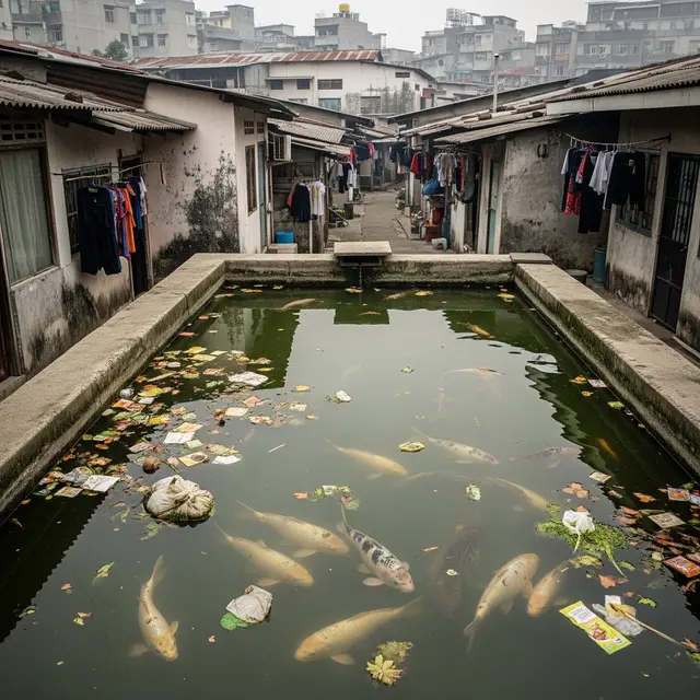Sumber Bau pada Kolam Ikan
