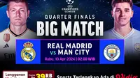 Link Siaran Langsung Real Madrid vs Manchester City di Vidio, 10 April 2024