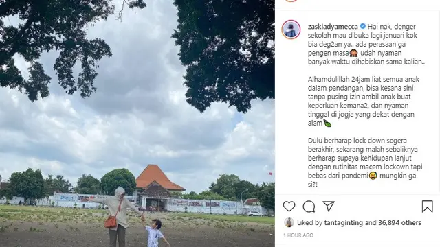 Zaskia Adya Mecca (Foto: Instagram/@zaskiaadyamecca)