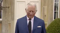Pangeran Charles berbicara tentang meninggalnya sang ayah, Pangeran Philip. (UK Pool via AP)
