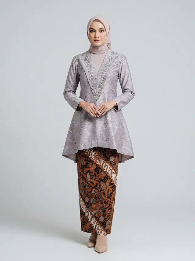 Gamis Batik Brokat 2026 yang Tidak Terlihat Tua (Image by Gemini AI)