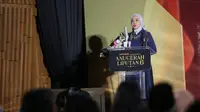 Pegiat Literasi Digital Mira Sahid menerima Anugerah Perempuan Hebat 2025. (Liputan6.com/ Helmi Fithriansyah)