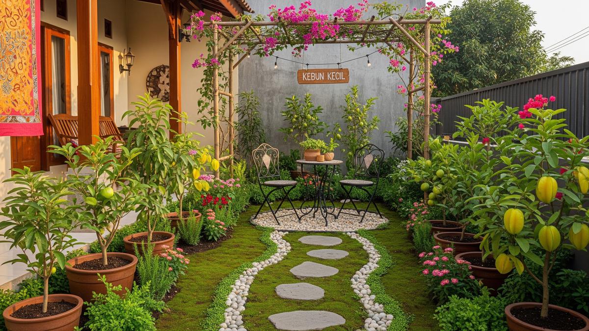 5 Inspirasi Kebun Buah Mini Depan Rumah ala Taman Kafe Rumahan untuk Lahan Sempit