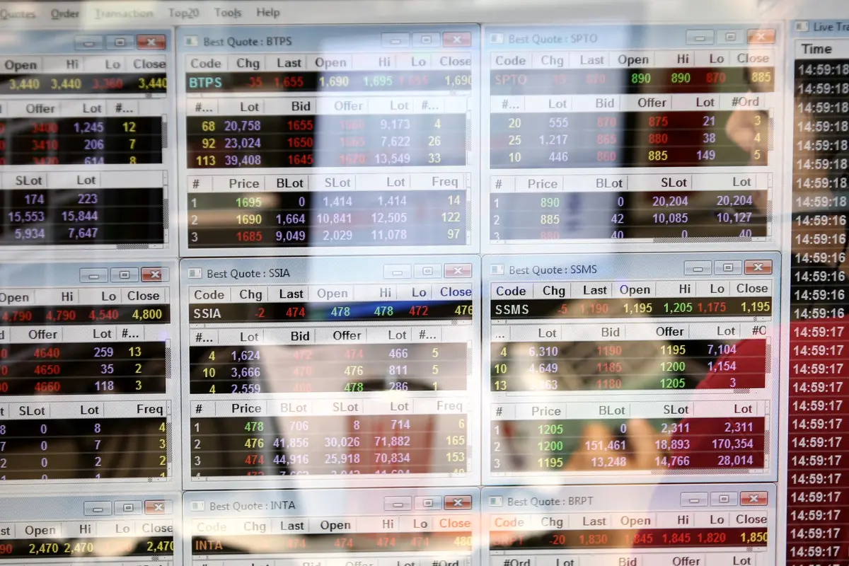 Pasar saham Indonesia naik 23,09 poin