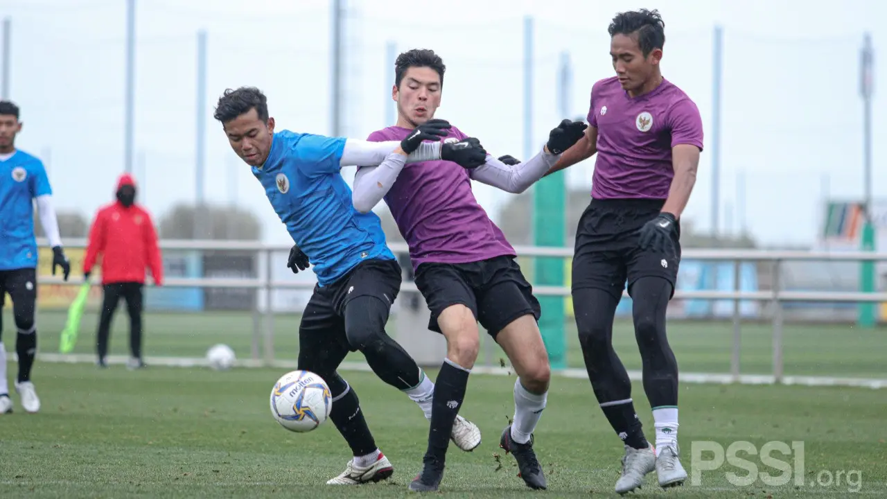 Gim internal Timnas Indonesia U-19 di Spanyol.