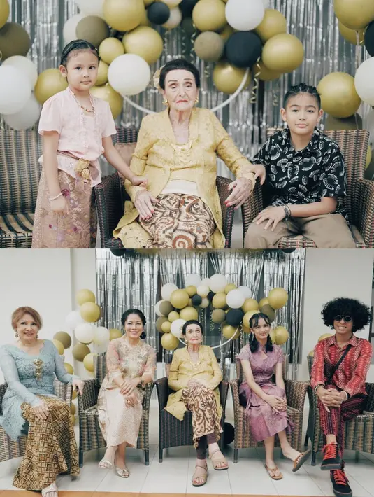 Perayaan ulang tahun oma Sharena yang ke-100 digelar meriah dan kental nuansa tradisional.   [@mrssharena]