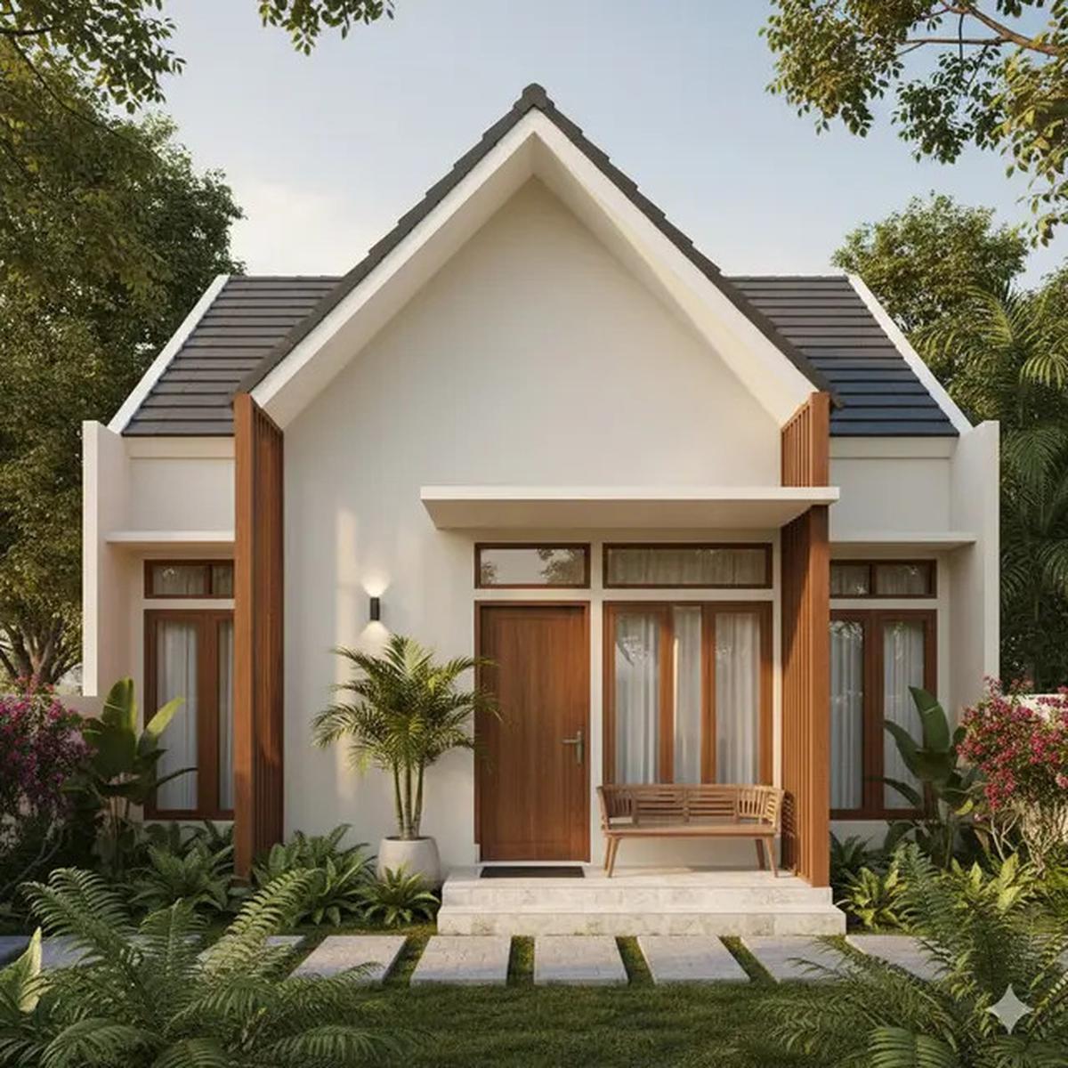 8 Gambar Rumah Sederhana 6x12 Atap Pelana, Desain Modern dan Estetik