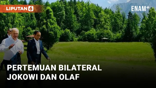 Jokowi Bertemu Kanselir Jerman di Sela KTT G7