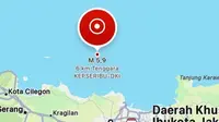 Gempa bumi dengan kekuatan Magnitudo 5,9 mengguncang wilayah 6 km Tenggara Kepulauan Seribu DKI Jakarta. (Foto: Laman BMKG).