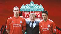 Liverpool - Andy Carroll, Kenny Dalglish, Luis Suarez (Bola.com/Adreanus Titus)