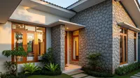7 Inspirasi Dinding Batu Tempel untuk Rumah Kampung Modern, Hangat dan Berkarakter