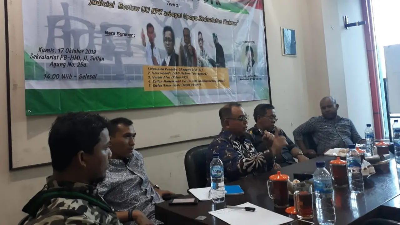 PB HMI nilai judicial review UU KPK tepat. (Yusron/Liputan6.com)