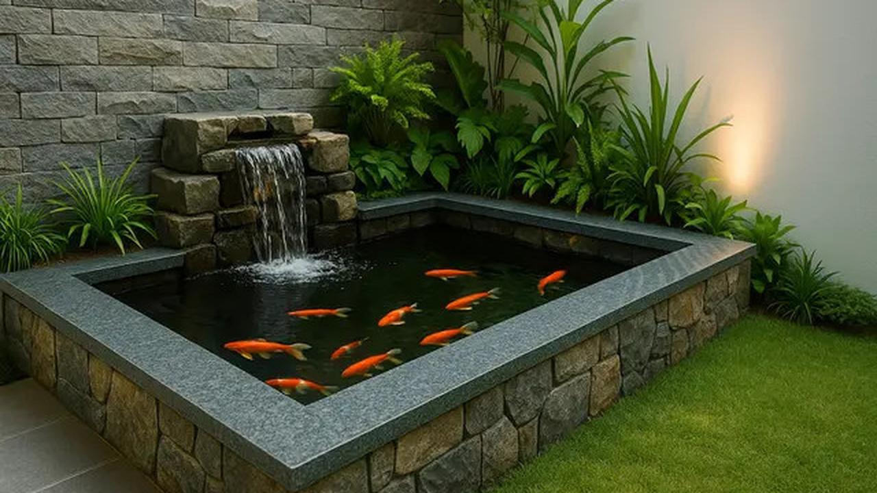 7 Gambar Kolam Ikan di Sudut Rumah Minimalis, Menambah Kesan Natural di 2025